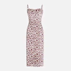 J. Crew Collection Silky Velvet Bustier Midi Dress in Windsor Floral, size 4